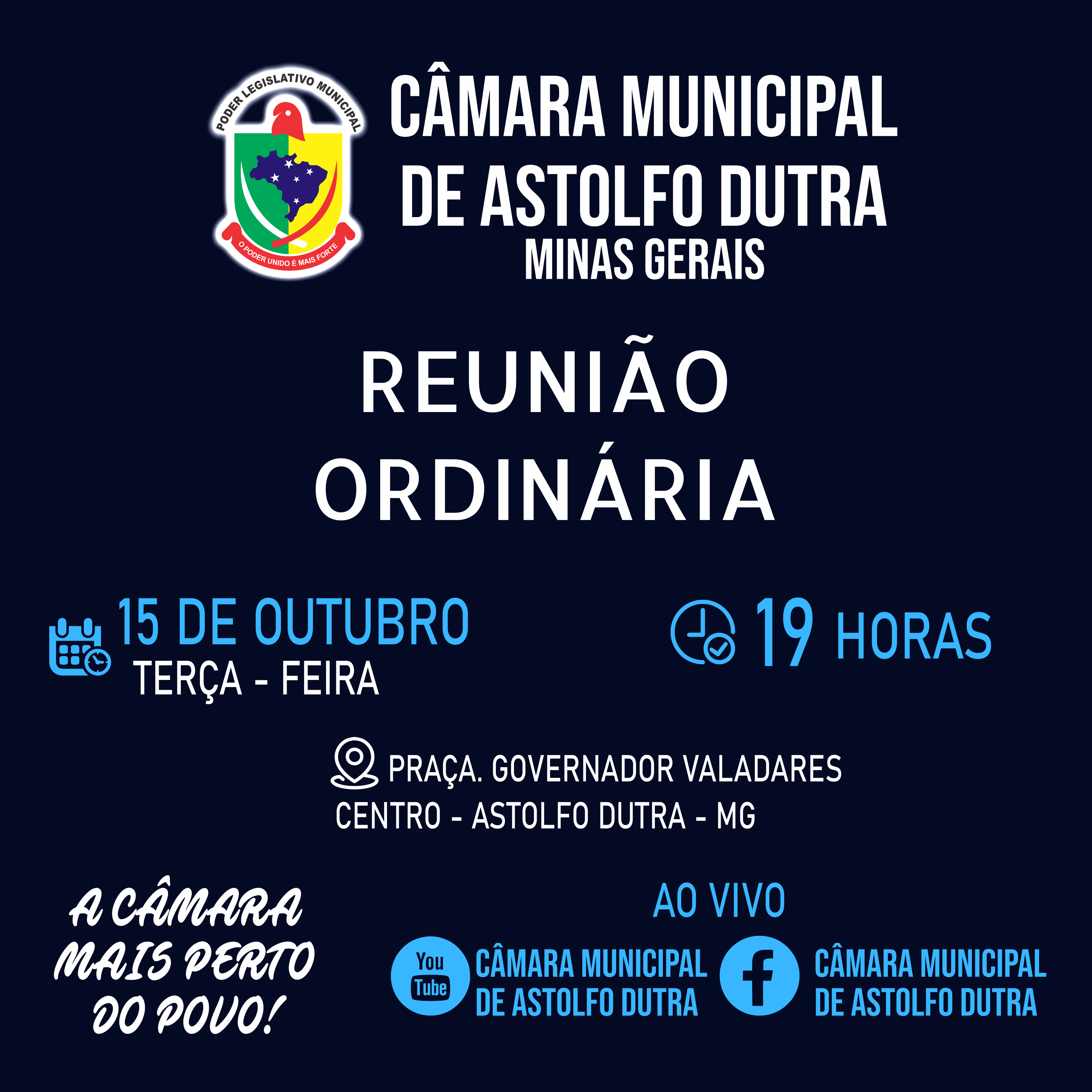 PAUTA DA REUNIÃO DO DIA 15 DE OUTUBRO DE  2024