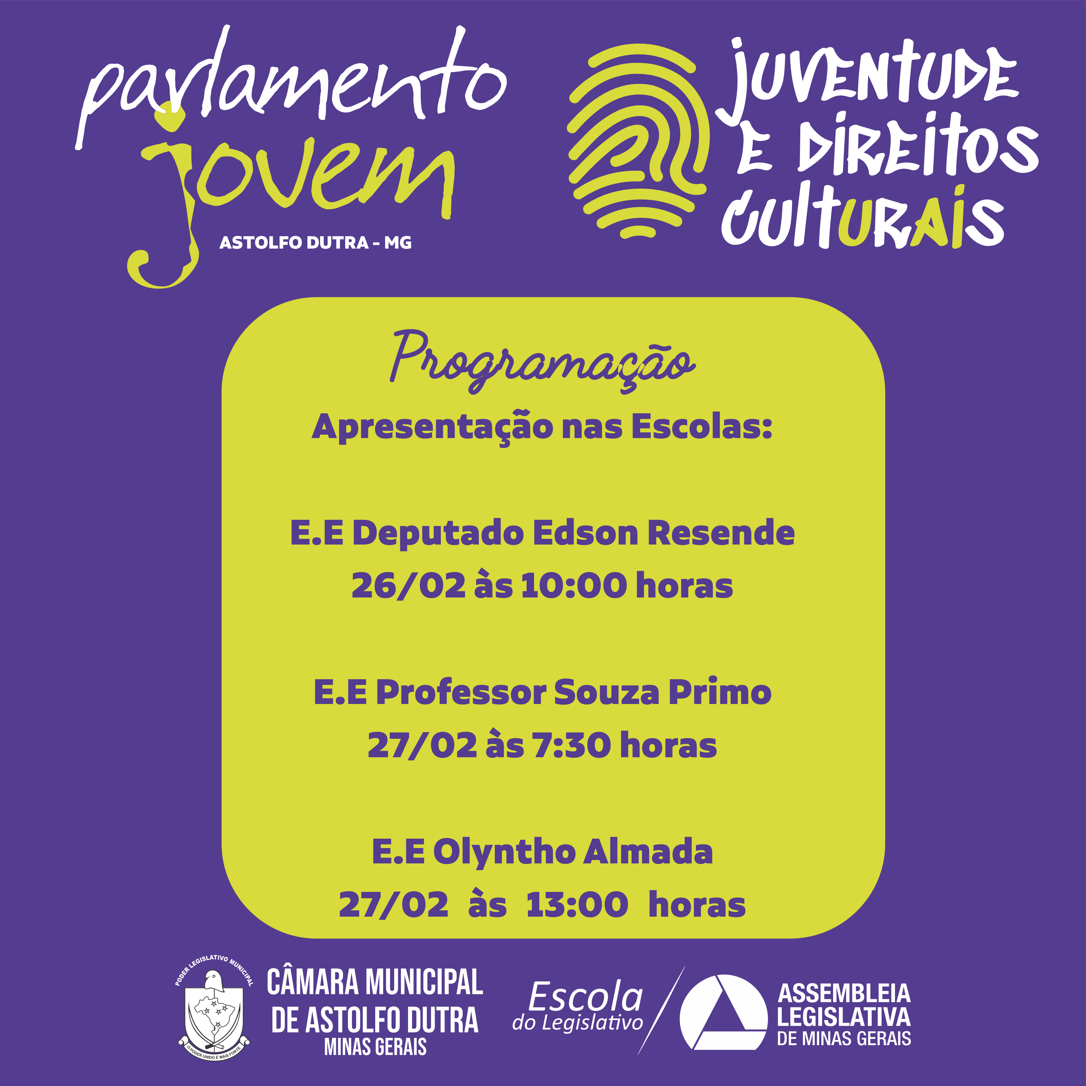 Câmara Municipal anuncia programação do Parlamento Jovem 2025