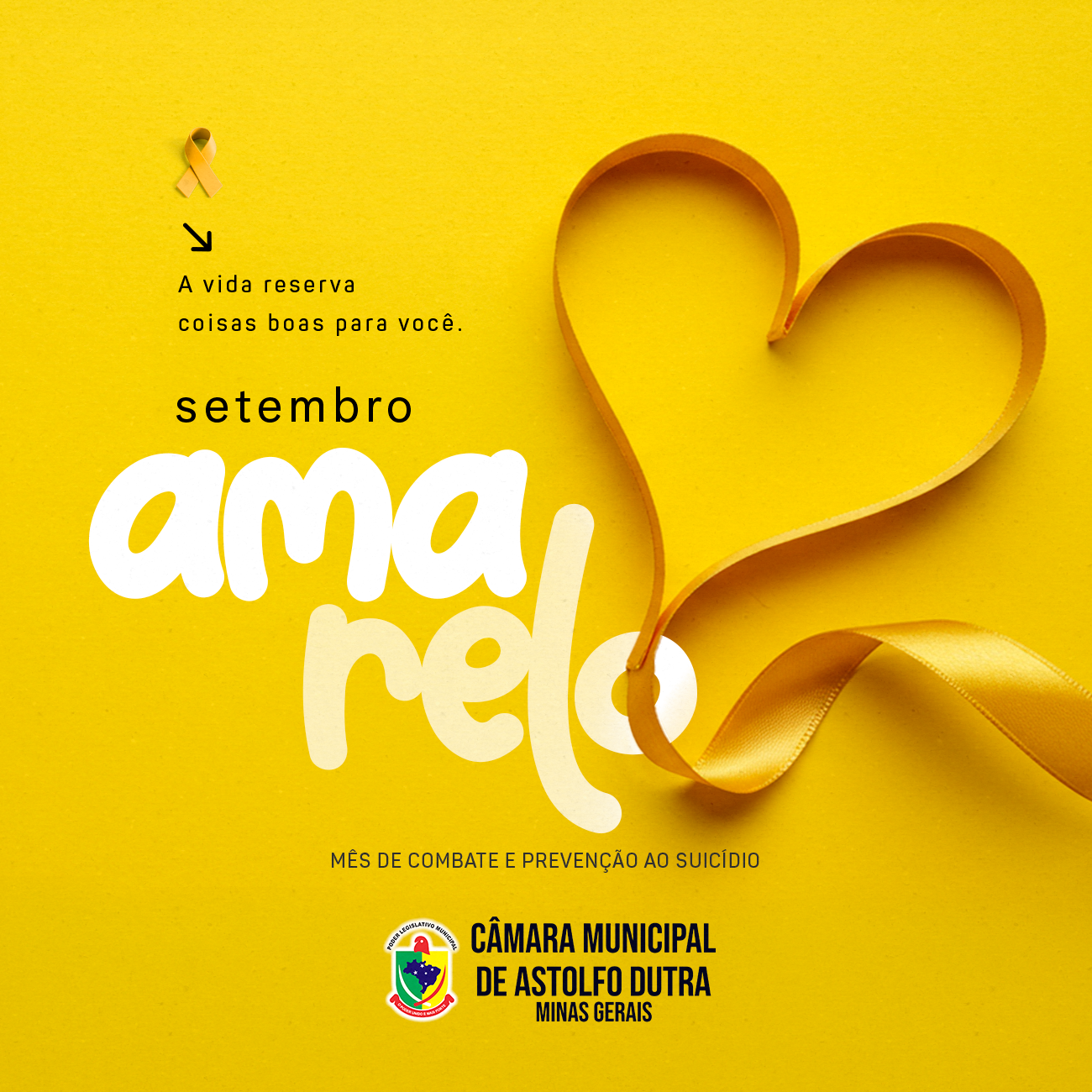 A Câmara Municipal de Astolfo Dutra apoia o Setembro Amarelo