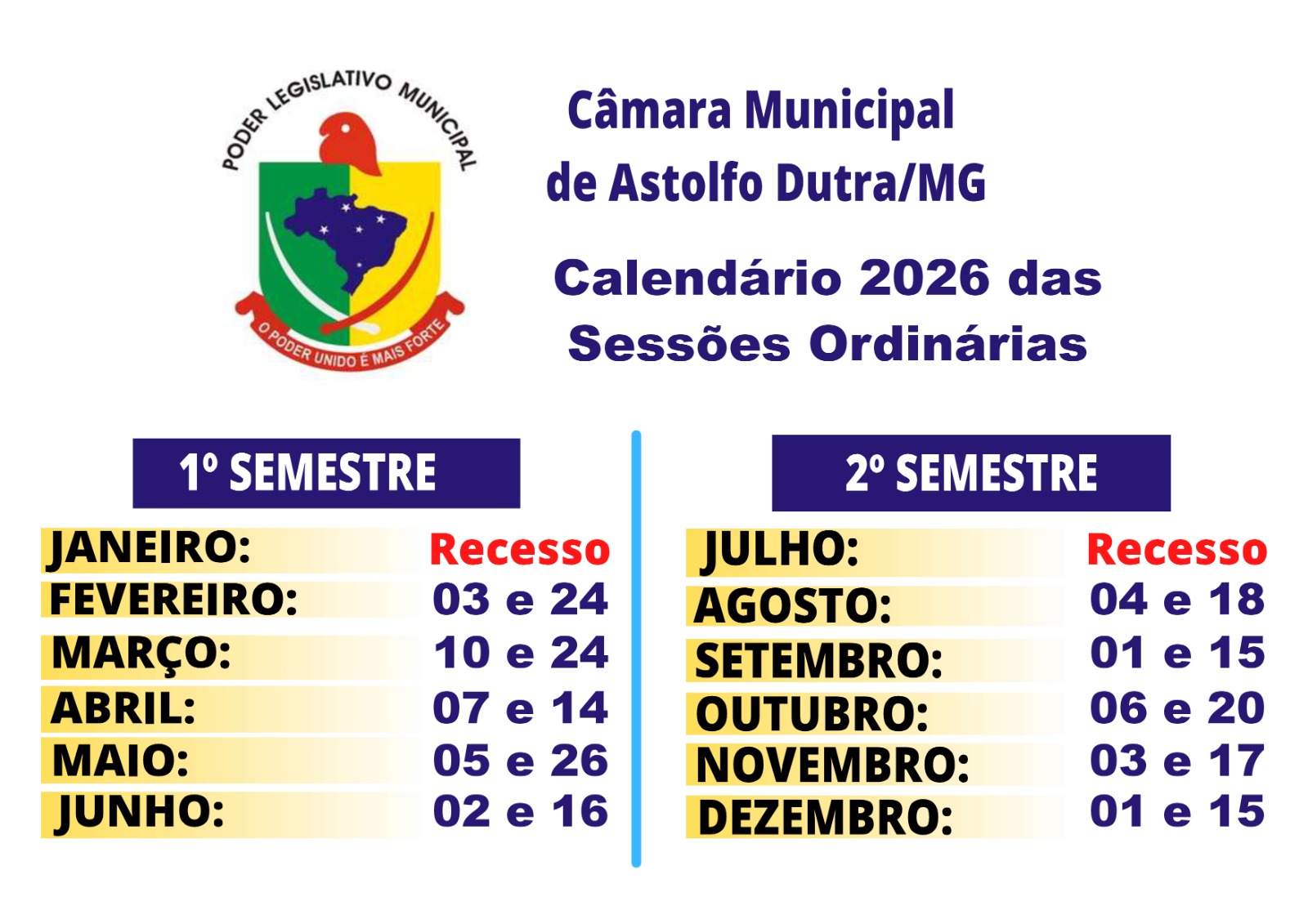 Calendário de Reuniões